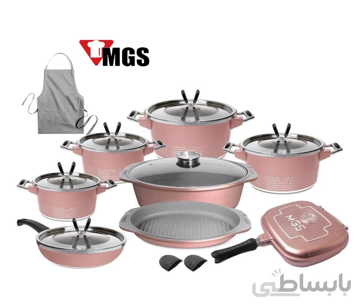 سرویس ۱۸ پارچه قابلمه چدن گرانیت MGS