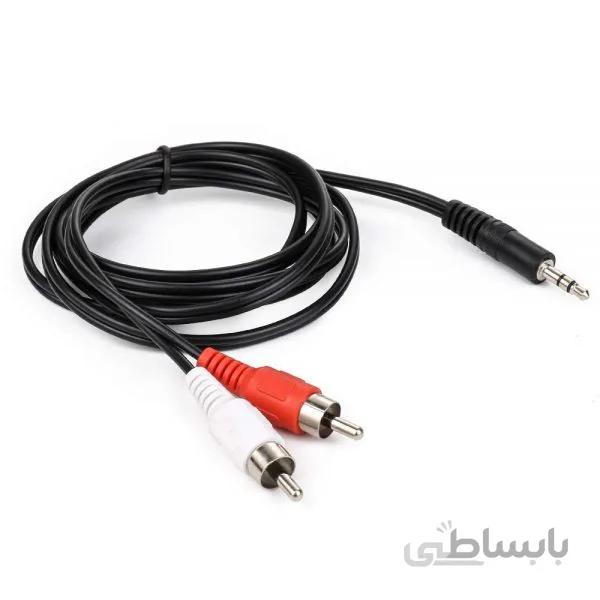 کابل صدا 1 به 2 اسپیکر کامپیوتر (Audio cable (AUX TO AV ا (Audio cable (AUX TO AV