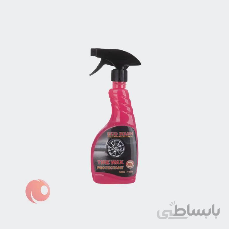 اسپری واکس لاستیک خودرو اکو واش مدل 010054 حجم 500 میلی لیتر