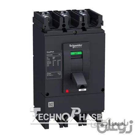 کلید اتوماتیک کمپکت 400 آمپر غیر قابل تنظیم حرارتی اشنایدر مدل EZC