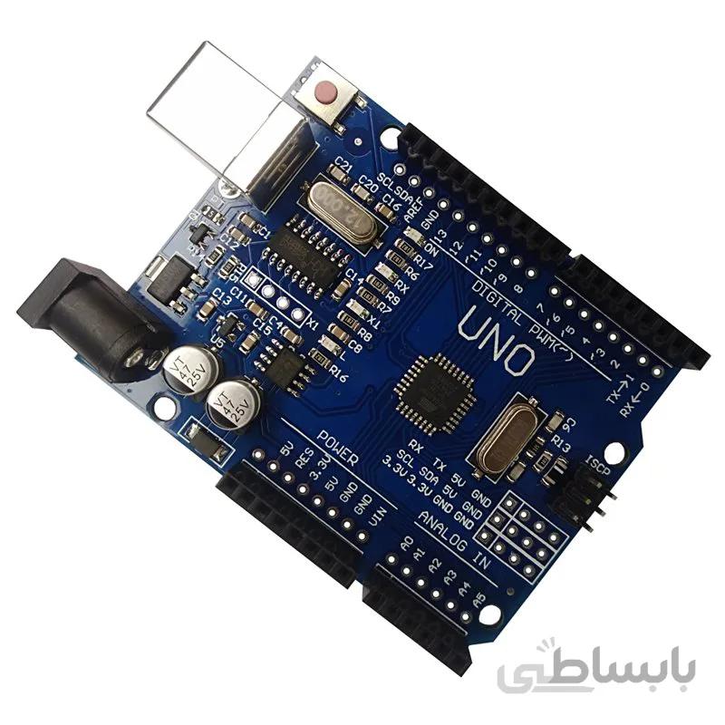 برد آردوینو Uno R3 ch340 دارای پردازنده ATmega328P