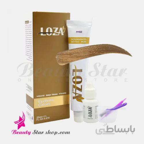 کیت رنگ ابرو بلوند نسکافه ای خیلی روشن شماره 9.7 LOZA حجم 20 میلی لیتر