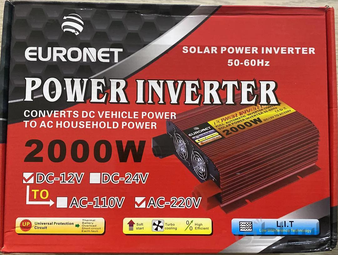 اینورتر شبه سینوسی 2000 وات 12 به 220 ولت یورونت ا inverter solar 2000 watt euronet 12v