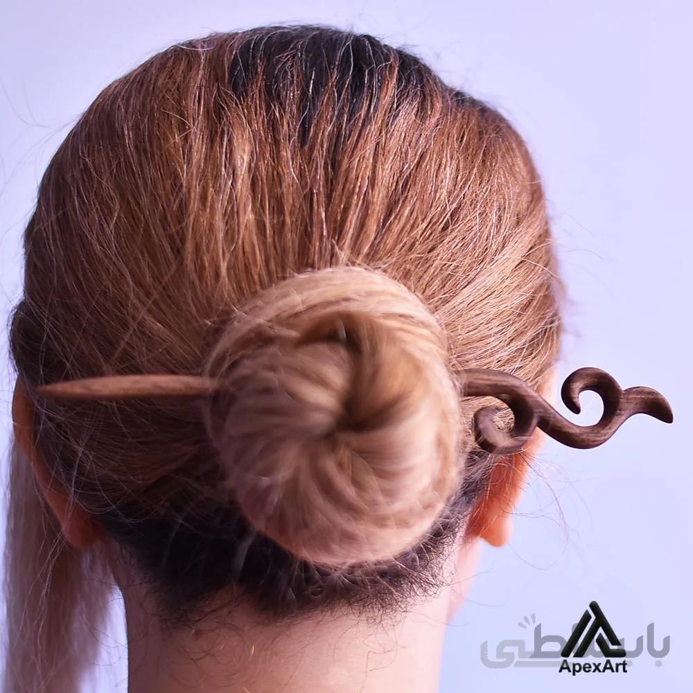 پین مو چوبی طرح اسلیمی