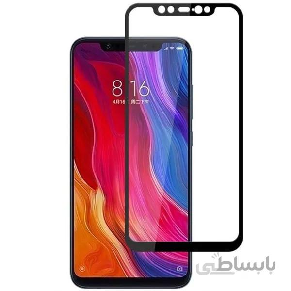 محافظ فول چسب صفحه نمایشگر شیائومی مدل Mi 8 مدل Tempered Full Cover Glass