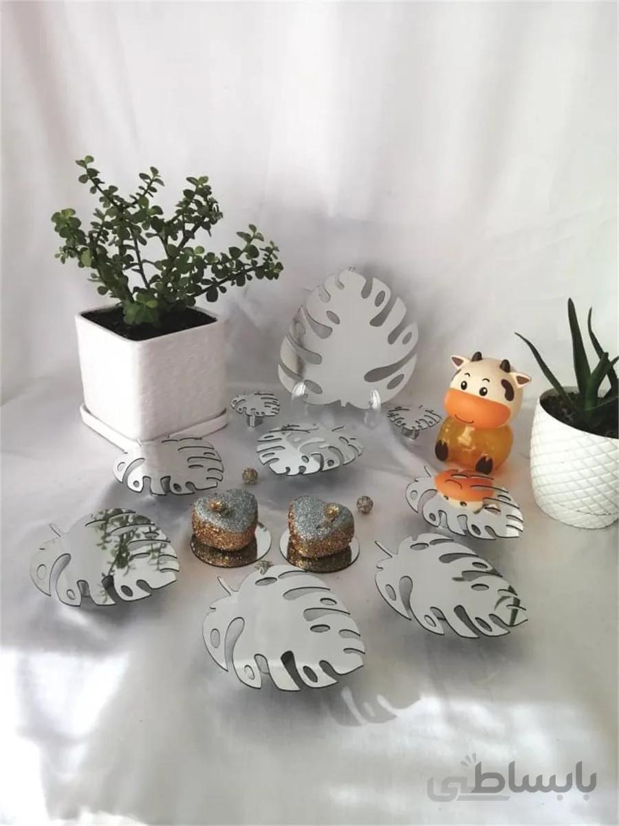 ست کامل هفت سین قاب اینه جفت شمعدان و 6 عدد ظرف ا Complete set of seven trays (mirror frame, pair of candlesticks and 6 dishes)