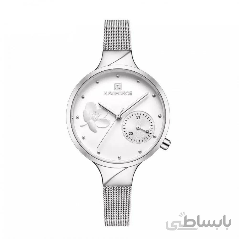 ساعت ناوی فورس زنانه سیلور مدل Naviforce 5001 S