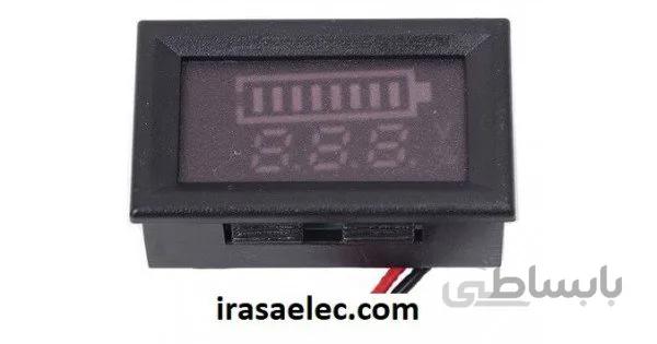 نمایشگر ولتاژ باطری 24 ولت و درصد شارژ