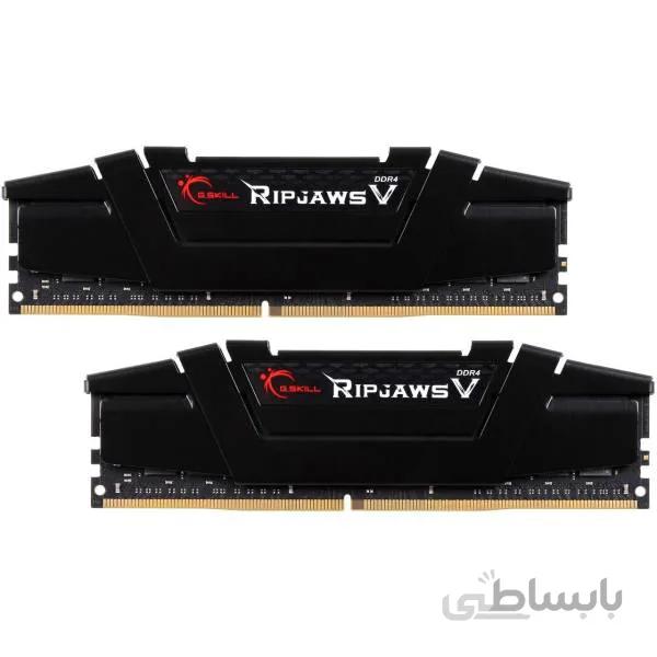 رم دسکتاپ DDR4 دو کاناله 3200 مگاهرتز CL16 جی اسکیل سری Ripjaws V ظرفیت 32 گیگابایت ا G.SKILL Ripjaws V 3200MHz CL16 Dual Channel Desktop RAM - 32GB
