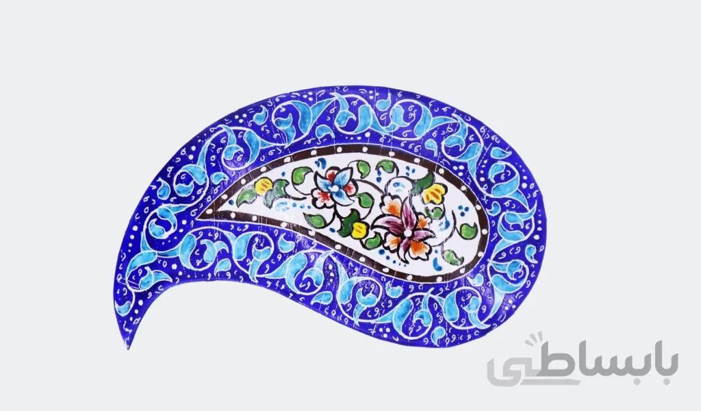 پلاک بته جقه یا طرح ترمه سبک مینای پرداز