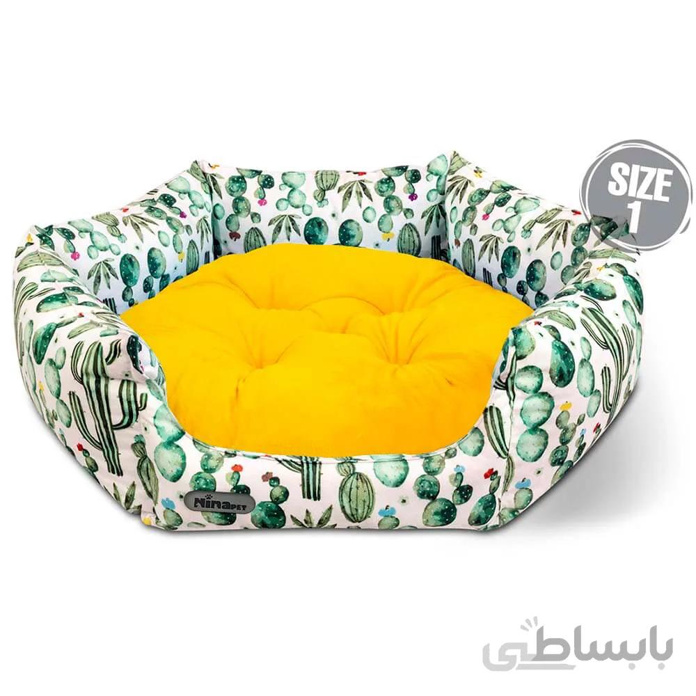 جای خواب شش ضلعی سگ و گربه نیناپت مدل VIP کاکتوس ا Ninapet Hexagon Bed For Dogs And Cats Cactus Model