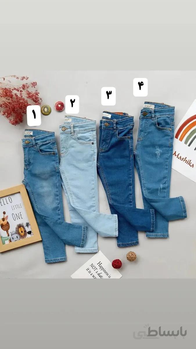 شلوارجین ابی کمرنگ پررنگ 305078 سایز 2 تا 3 شماره 1