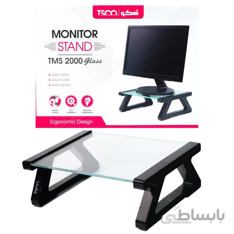 پایه زیر مانیتور TSCO TMS 2000 glass ا TSCO TMS 2000 glass monitor stand