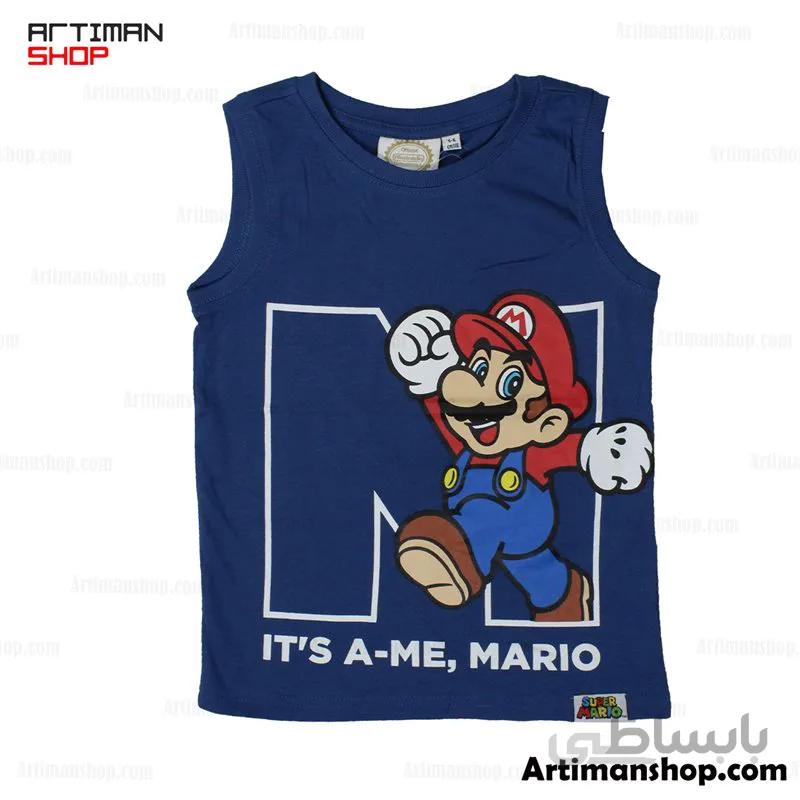 تیشرت نخی پسرانه 5 تا 6 سال طرح super mario
