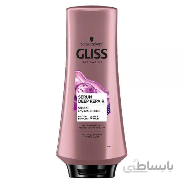 نرم کننده مو مدل ترمیم کننده عمیق مناسب موهای حساس و آسیب دیده حجم 360 میل گلیس ا Gliss Hair Conditioner Deep Repair 360ml