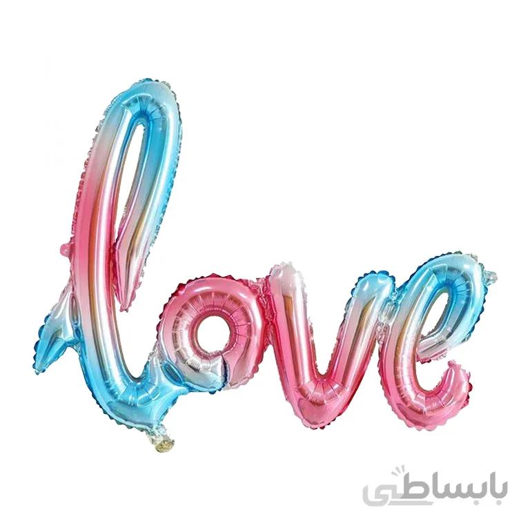 بادکنک فویلی طرح لاو ( love ) گرادیانت مدل STF259