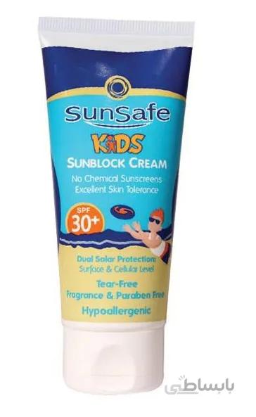 کرم ضد آفتاب کودکان سان سیف SPF30 مقدار 50 گرم ا Sunsafe Kids Sunscreen Cream SPF30 50g کد 573037