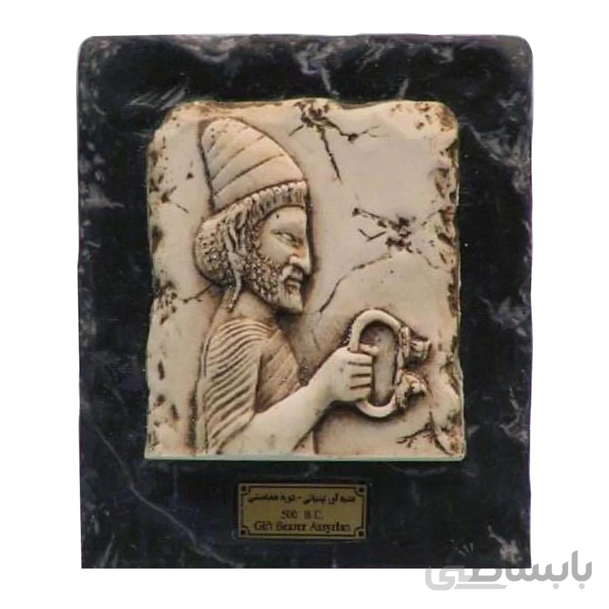 مجسمه تندیس و پیکره شهریار مدل تابلو سنگی هدیه اور لیدیایی حلقه کد MO2720