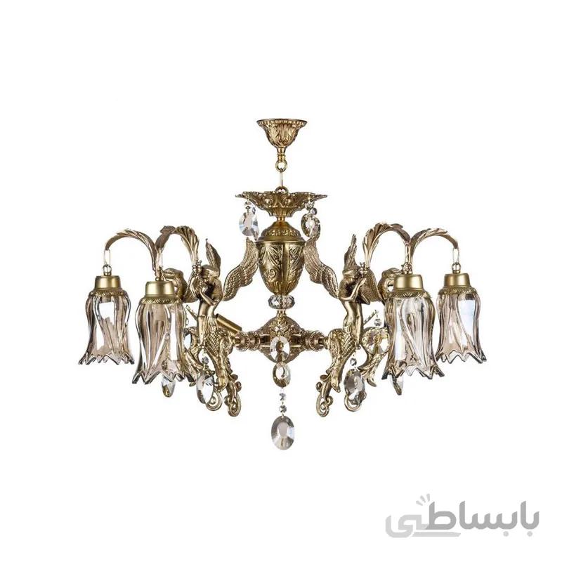 لوستر 8 شعله چشمه نور کد C2135/4+4 ا Cheshmeh Noor C2783/6-A Six Flames Chandelier