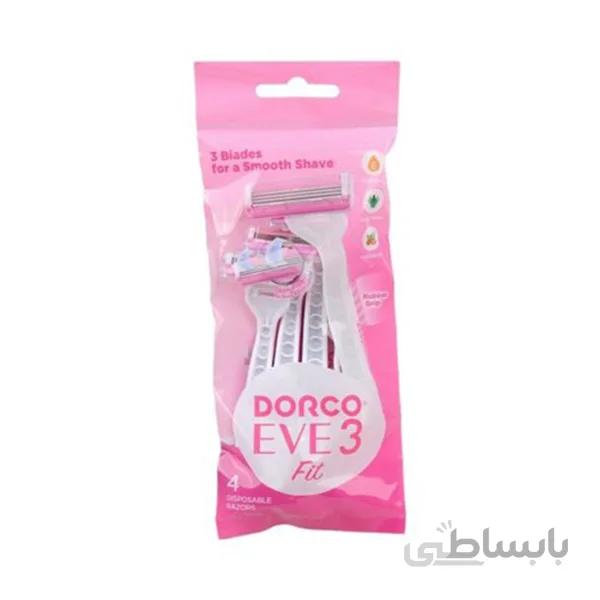 خودتراش دورکو Eve 3 fit بسته 4 عددی