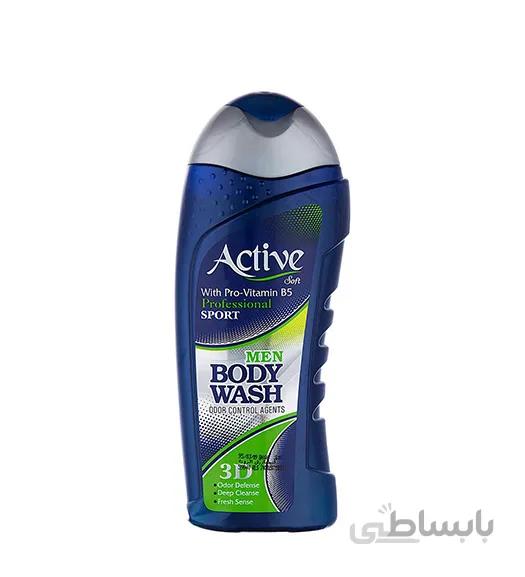 شامپو بدن اکتیو مدل Sport Blue مخصوص آقایان 400 میل ا Active Sport Blue Men 3D Body Wash 400ml