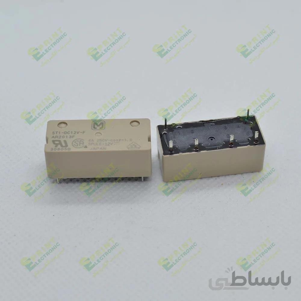 رله 12 ولت 6 پایه 8 آمپر Matsushita ST1-DC12-F