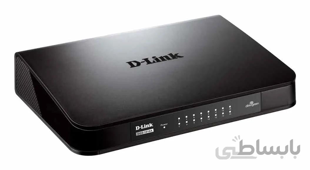 سوییچ 16 پورت غیرمدیریتی دی لینک مدل DGS-1016A ا D-Link DGS-1016A 16-Port Unmanaged Gigabit Switch