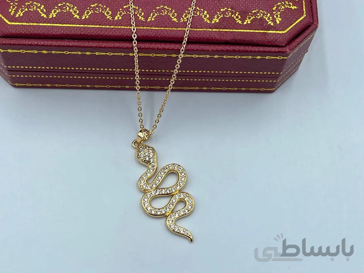 گردنبند فول نگین مار