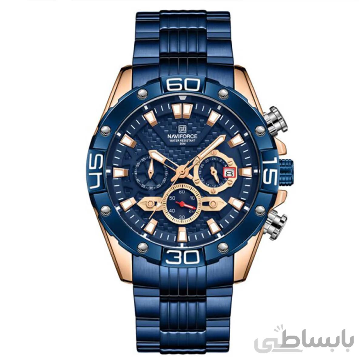 ساعت مچی نیوی فورس مردانه سورمه ای مدل Naviforce 8019