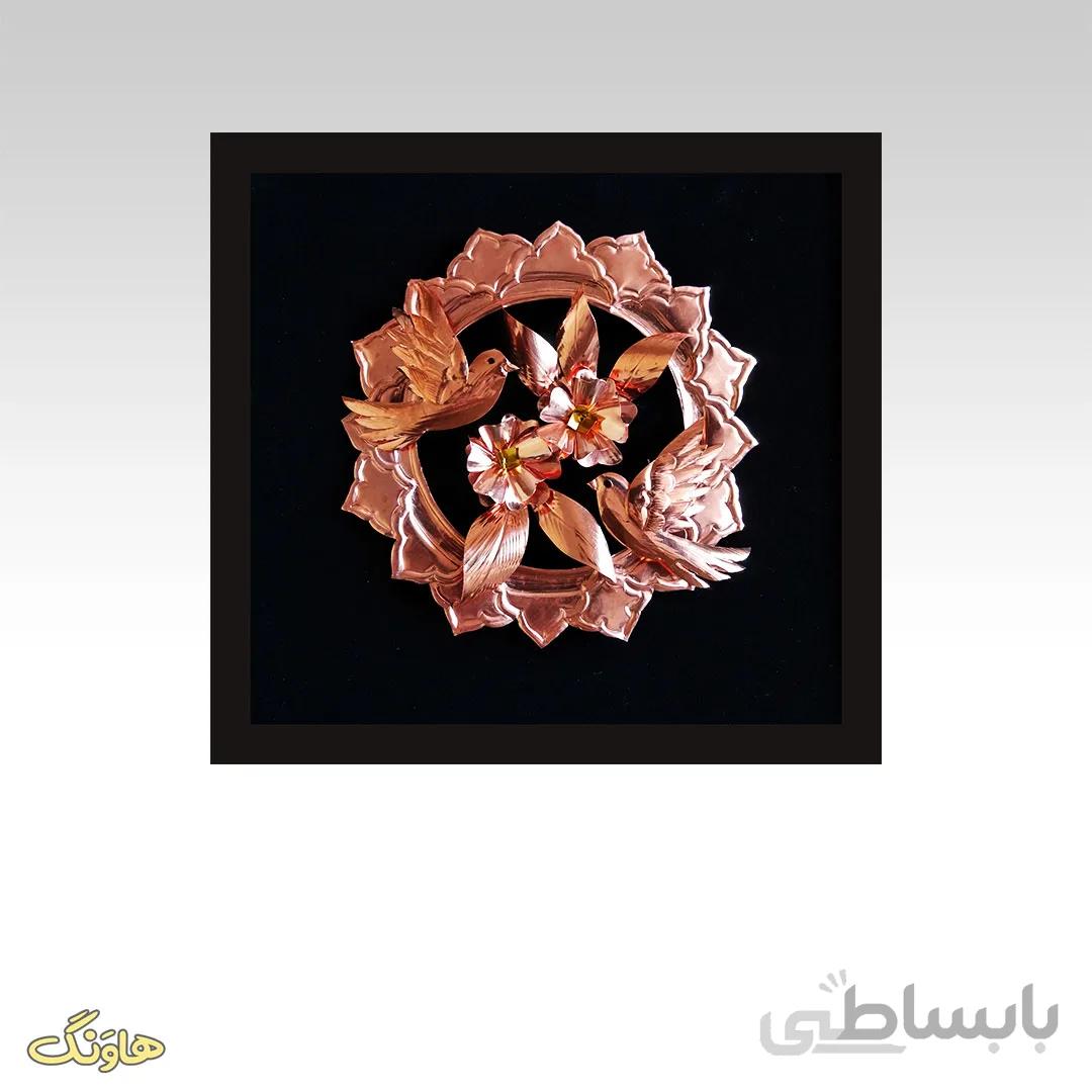 تابلو گل و پرنده شمسه C020