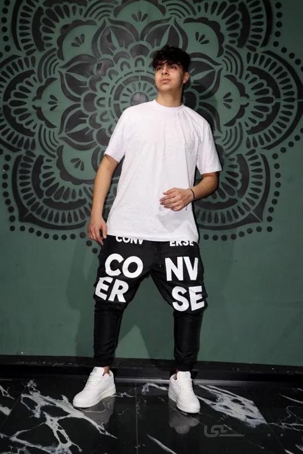 شلوار اسلش مشکی CONVERSE