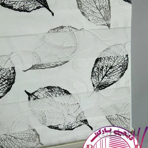 پرده زبرا برگ چاپی زردوز خوش سایه کالیته 28-4 کد ZBB24008