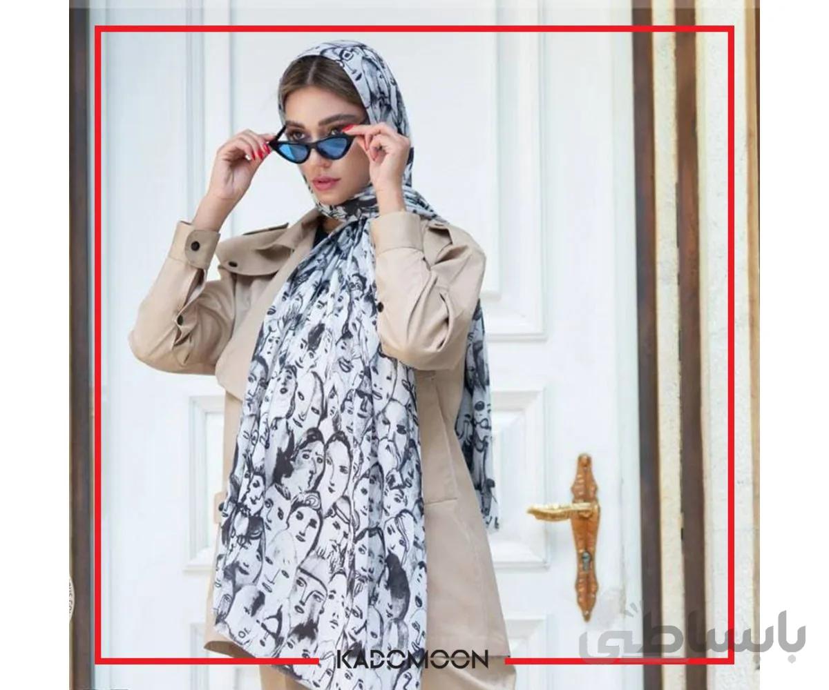 شال سوپرنخ سفید مشکی