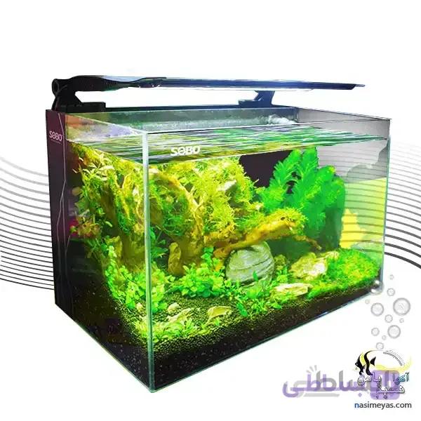 آکواریوم با سامپ داخلی و نور CB-500F سوبو