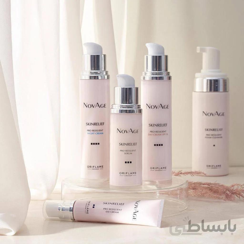 پک مراقبتی جوانساز پوست نوایج اوریفلیم مدل 44480Skinrelief Pro Resilient comfort ا NOVAGE Skinrelief Pro Resilient SET 44480