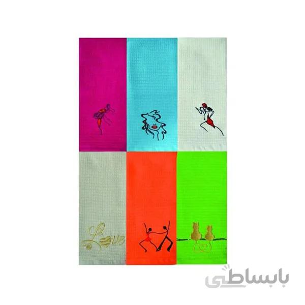 دستمال آشپزخانه نانو کتان بیز
