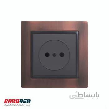 پریز برق بدون ارت با محافظ کودک خارجی فلزی K&S مدل ریو