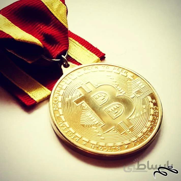 مدال زیبای یادبود ارز دیجیتال بیت کوین
