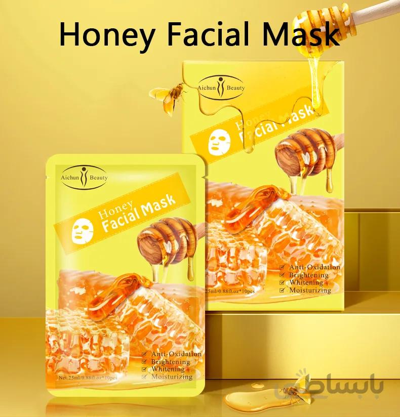 ماسک پارچه ای عسل آیچون بیوتی|hony facial mask aichon beauty