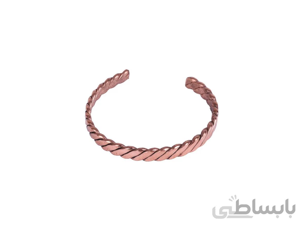دستبند مسی طرح پیچ کوچک