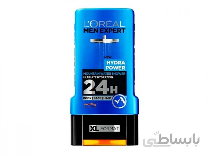 شامپو بدن و سر لورآل( LOREAL ) سری HYDRA POWER حجم 300 میلی لیتر