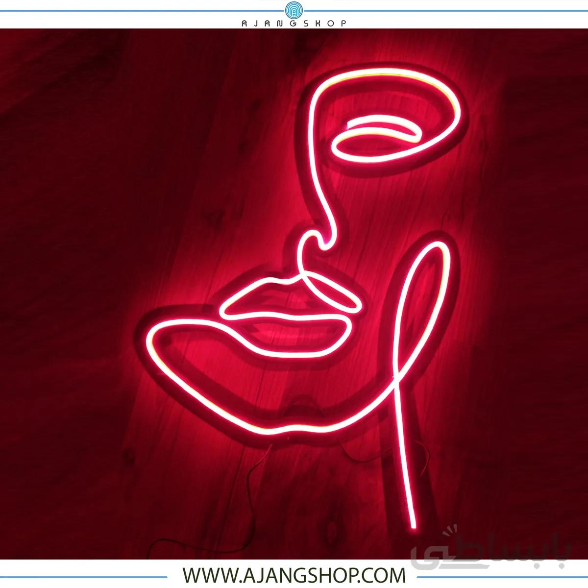 نئون دکوراتیو فروشگاه آژنگ طرح رخ ((کد 059))