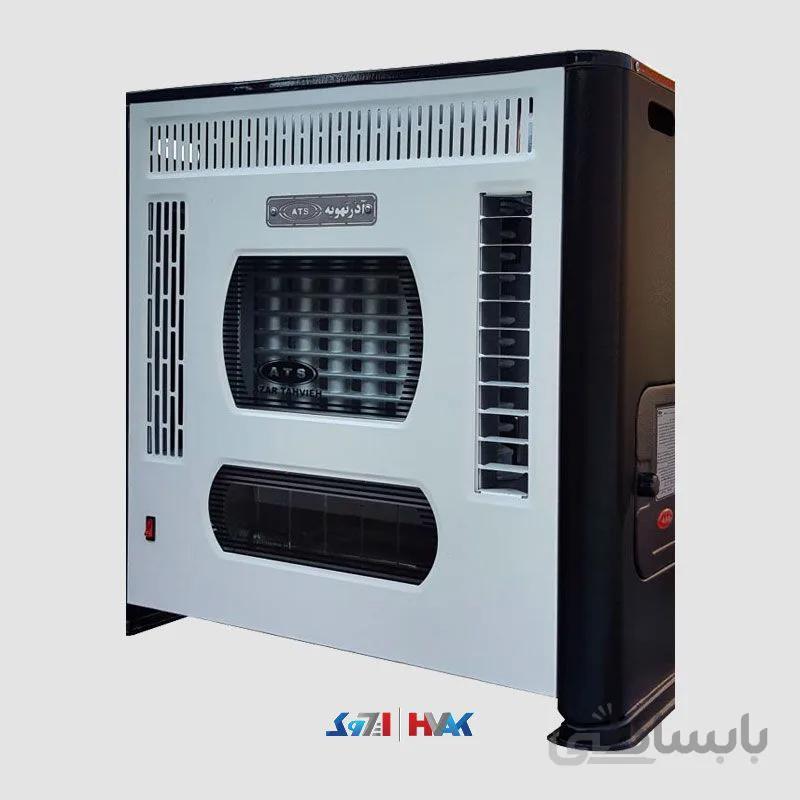 مینی هیتر آذر تهویه مدل A610 ا مینی هیتر چدنی آذر تهویه مدل A610 مناسب برای فضای 100-160 متر مکعب - مجهز به فن سانتریفیوژ با دور متغیر و بی صدا