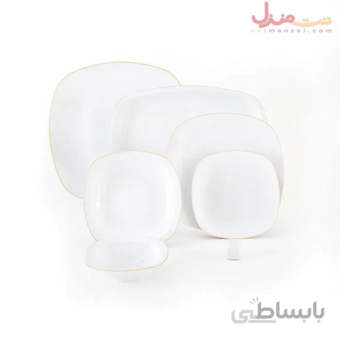 سرویس 27 پارچه چینی زرین سری کواترو مدل خط طلا درجه عالی