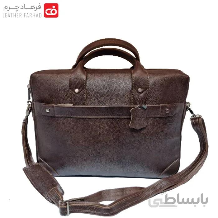 کیف اداری دو دسته چرم طبیعی تبریز
