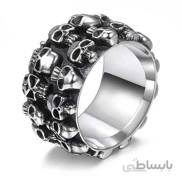 انگشتر اسکلت استیل کد 1212