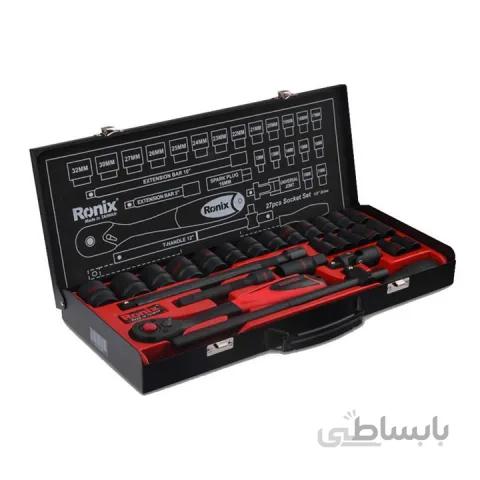 جعبه بکس 27 عددی مشکی 1/2اینچ رونیکس مدل RH-2627 ا Ronix RH-2627 Ratchet Wrench And Screwdriver