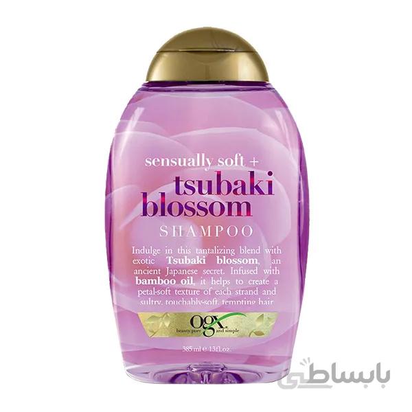 شامپو مو او جی ایکس مدل Tsubaki Blossom حجم 385 میلی لیتر