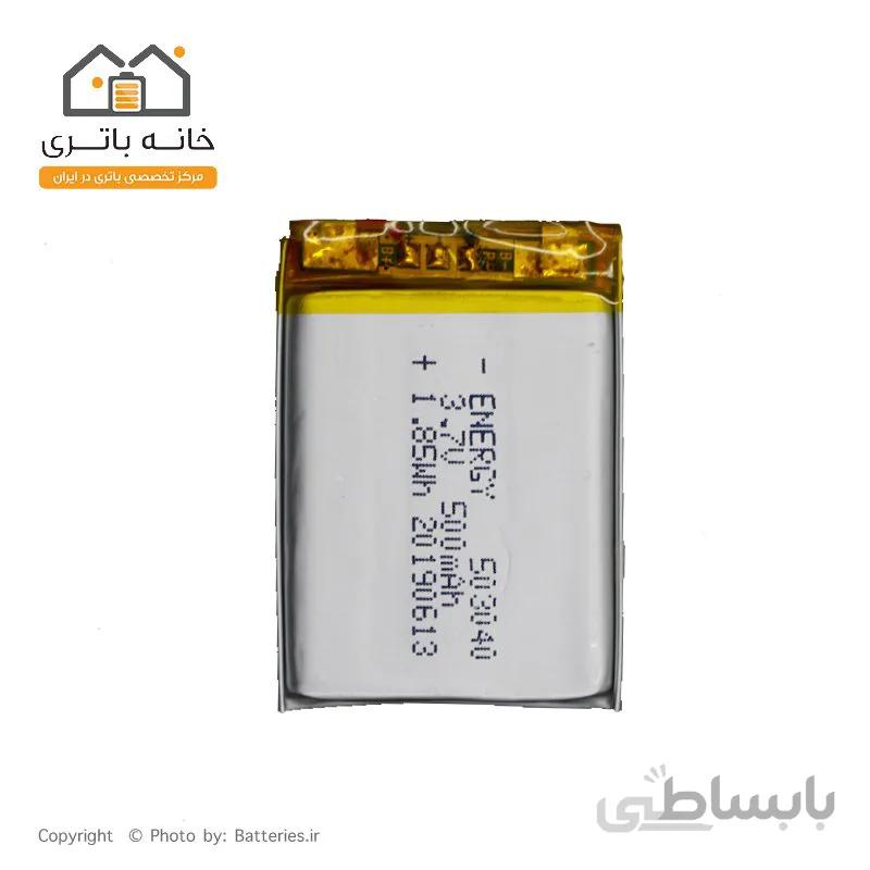 باتری لیتیوم پلیمر 3.7 ولت 500 میلی آمپر ساعت انرژی (503040) Energy