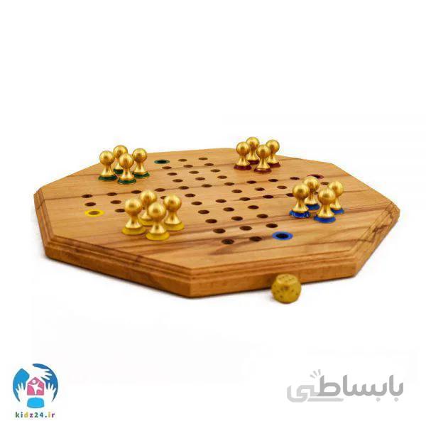 بازی منچ چوبی (مهره فلزی)